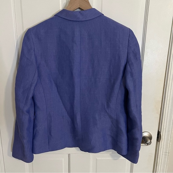 Marks & Spencer Linen-blend Ultraviolet Blazer - Picture 6 of 10